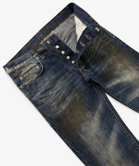 A/W 2011 DIOR HOMME “RACK RAIL” DISTRESSED DIRTY WASH DENIM［29］