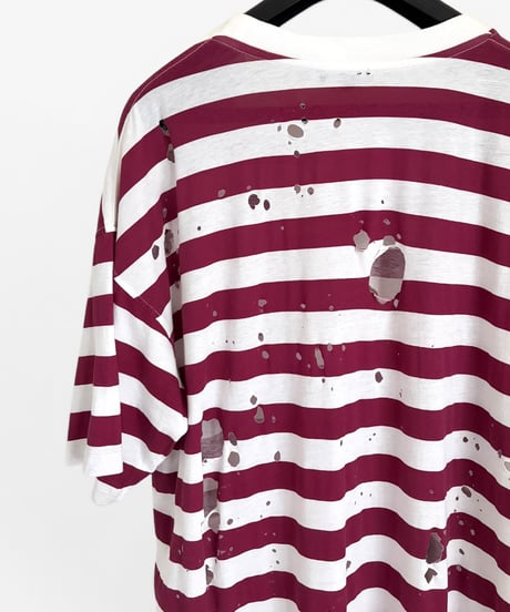 ANN DEMEULEMEESTER DESTROYED BORDER T-SHIRT［XXS］