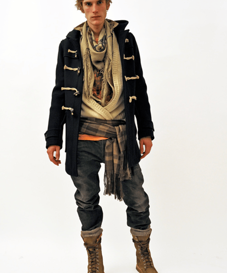 A/W 2011 BALMAIN HOMME ROPE TOGGLE DUFFLE COAT［48］