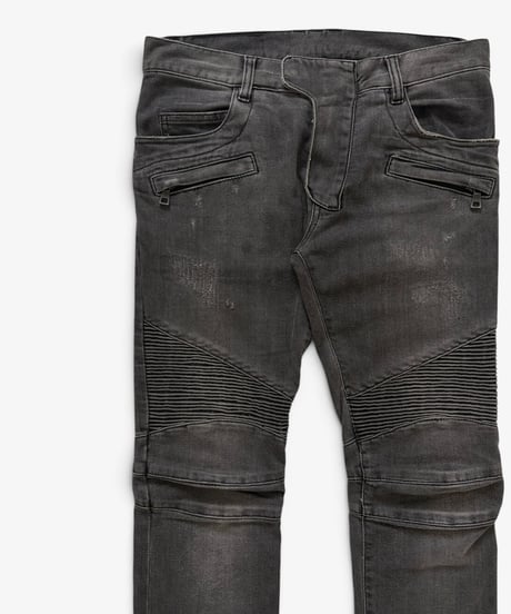A/W 2011 BALMAIN HOMME REPAIRED BIKER DENIM［28］