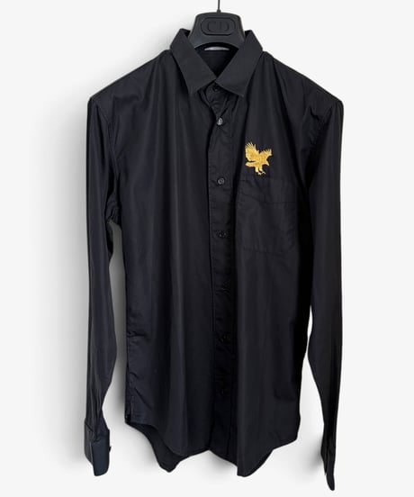 A/W 2005 DIOR HOMME “GLAM ROCK” GOLD EAGLE EMBROIDERED WESTERN SHIRT［40］