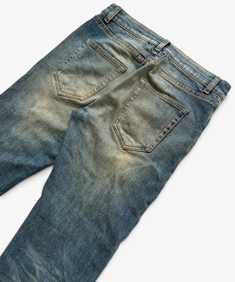 S/S 2017 SAINT LAURENT PARIS STUDDED LEATHER PATCH DENIM［29］