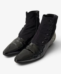 A/W 2006 DIOR HOMME “THESE GREY DAYS” PATENT LEATHER VICTORIAN BOOTS［40］