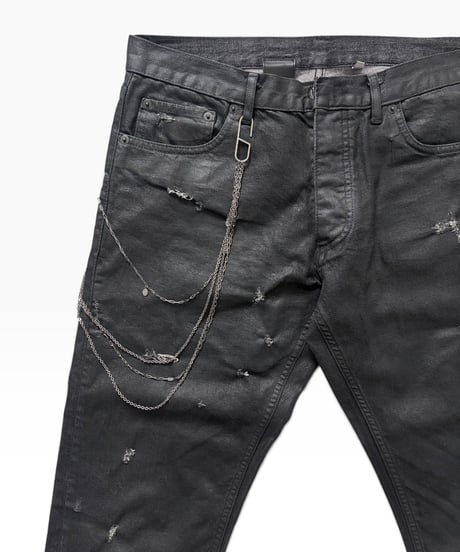 S/S 2008 DIOR HOMME GUNMETAL 4-STRAND WALLET CHAIN