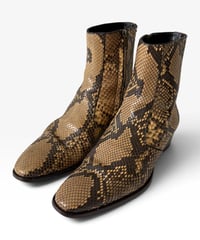 S/S 2019 SAINT LAURENT PARIS WYAT 40 PYTHON HEELED BOOTS［43］