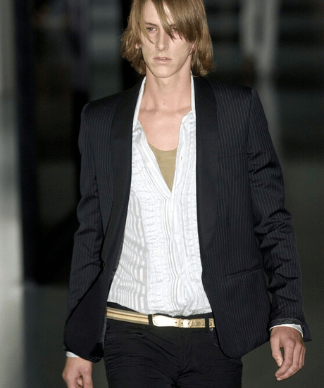 S/S 2005 DIOR HOMME “UNTITLED” GOLD STRIPED ELASTIC BELT［90］