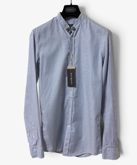A/W 2012 BALMAIN HOMME EAGLE PIN BAND COLLAR SHIRT［37］