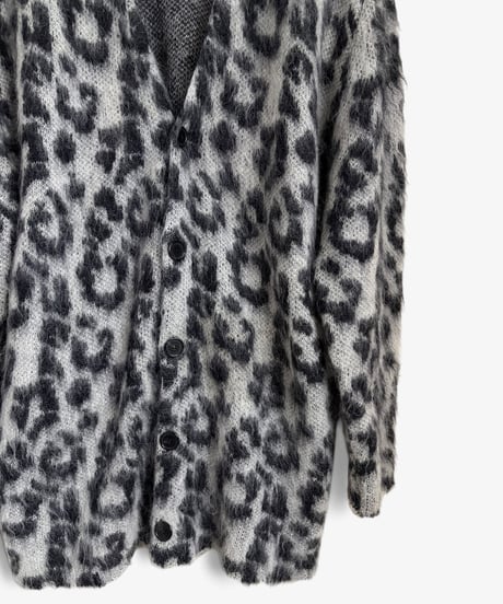 A/W 2013 SAINT LAURENT PARIS LEOPARD MOHAIR CARDIGAN［XS］
