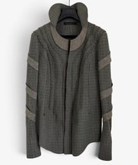 A/W 2005 UNDERCOVER “ARTS&CRAFTS” FELT TRIM HOUNDSTOOTH JACKET［2］
