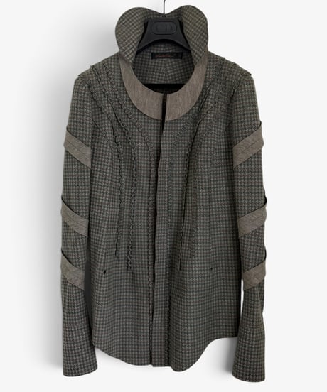 A/W 2005 UNDERCOVER “ARTS&CRAFTS” FELT TRIM HOUNDSTOOTH JACKET［2］