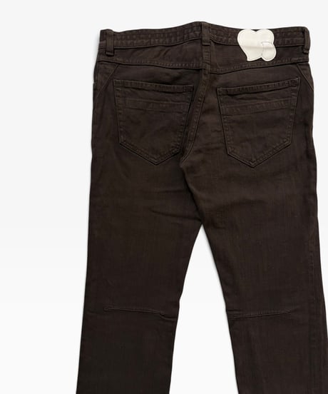 S/S 2007 NUMBER (N)INE “A BOUT A BOY” CRYING HEART DARK BROWN DENIM［2］