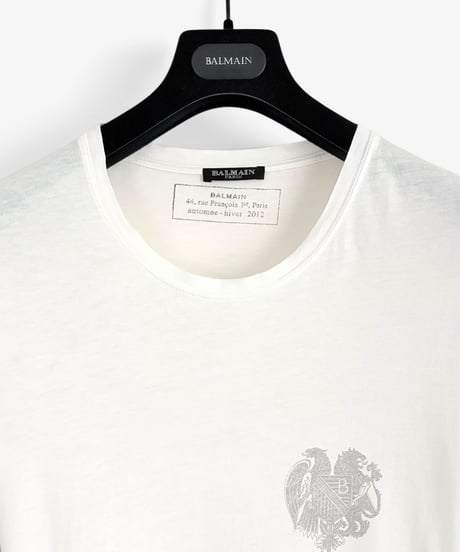 A/W 2012 BALMAIN HOMME CREST PRINT T-SHIRT［XS］