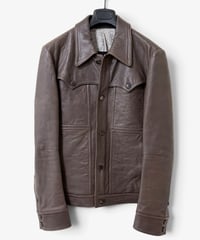 A/W 2007 NUMBER (N)INE “LOVE GOD MURDER” LEATHER TRUCKER JACKET［3］
