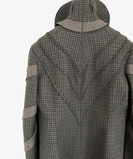 A/W 2005 UNDERCOVER “ARTS&CRAFTS” FELT TRIM HOUNDSTOOTH JACKET［2］