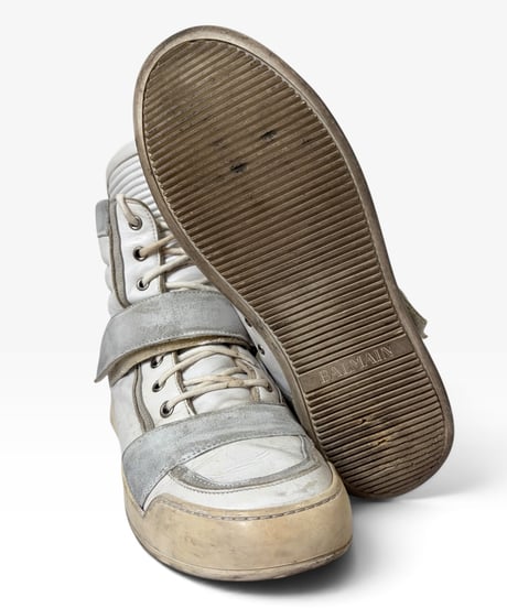 A/W 2012 BALMAIN HOMME VELCRO HI-TOP SNEAKERS［43］