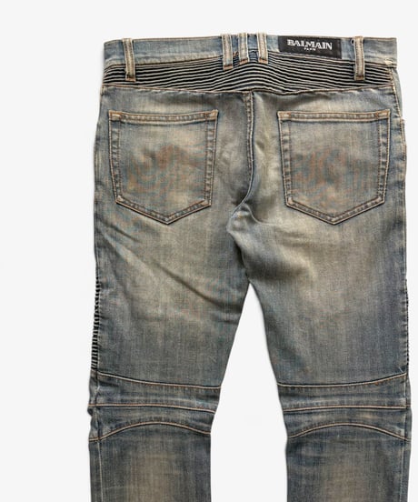 A/W 2011 BALMAIN HOMME WASHED SLIM BIKER［28］