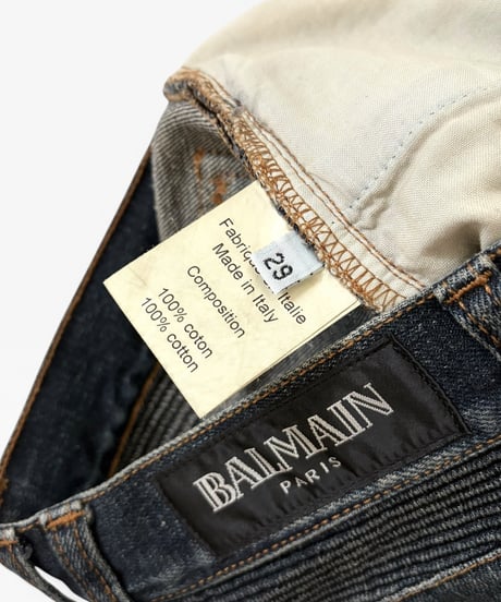 A/W 2010 BALMAIN HOMME WASHED BOOTCUT BIKER［29］
