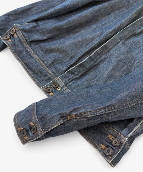 A/W 2002 DIOR HOMME “REFLECTION” CONCEALED BUTTON RAW DENIM JACKET［48］