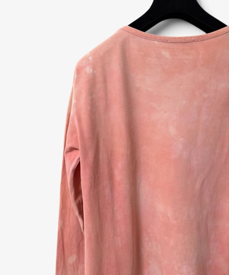 S/S 2012 BALMAIN HOMME PINK TIE-DYE LONG SLEEVE T-SHIRT［XS］