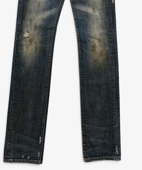 A/W 2011 DIOR HOMME “RACK RAIL” DISTRESSED DIRTY WASH DENIM［29］