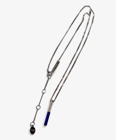 S/S 2006 DIOR HOMME “MODS/SKA” BLUE BAR PENDANT NECKLACE