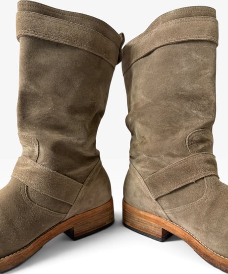 S/S 2010 BALMAIN HOMME SUEDE ENGINEER BOOTS［41］