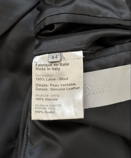 A/W 2007 DIOR HOMME “NAVIGATE” LEATHER PANEL BLAZER［44］