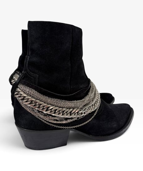 AMIRI MULTI-CHAIN HEELED BOOTS［42］