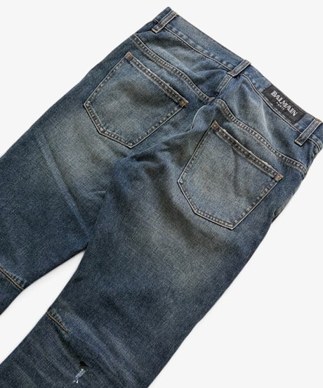 A/W 2010 BALMAIN HOMME DISTRESSED PAINT DENIM［30］