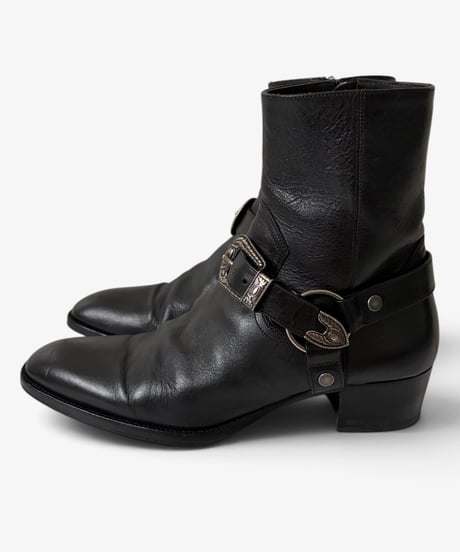 S/S 2019 SAINT LAURENT PARIS WYATT 40 WESTERN HARNESS RING BOOTS［43］