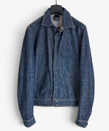 A/W 2002 DIOR HOMME “REFLECTION” CONCEALED BUTTON RAW DENIM JACKET［48］