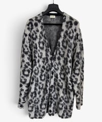 A/W 2013 SAINT LAURENT PARIS LEOPARD MOHAIR CARDIGAN［XS］