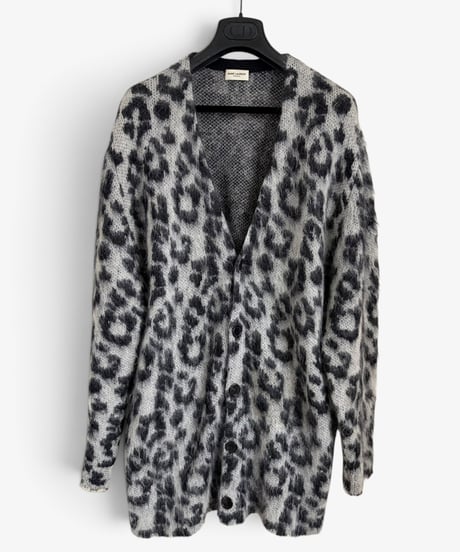A/W 2013 SAINT LAURENT PARIS LEOPARD MOHAIR CARDIGAN［XS］