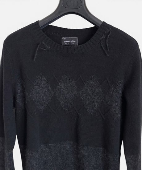 A/W 2006 NUMBER (N)INE “NOIR” ARGYLE KNIT SWEATER