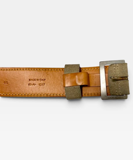 S/S 2007 DIOR HOMME “WLGT” STUDDED SUEDE BELT［85］