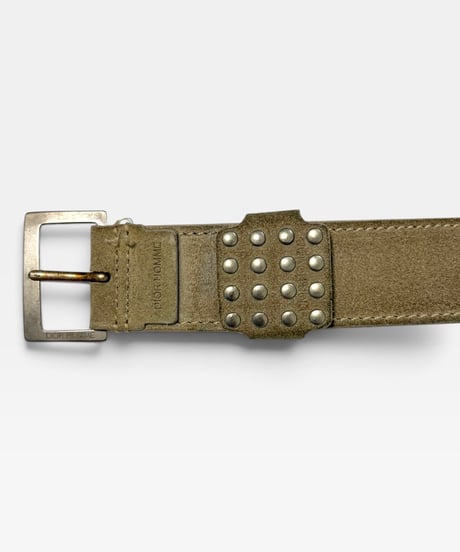 S/S 2007 DIOR HOMME “WLGT” STUDDED SUEDE BELT［85］