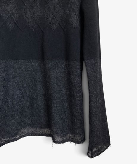 A/W 2006 NUMBER (N)INE “NOIR” ARGYLE KNIT SWEATER