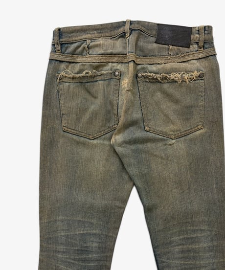 S/S 2010 JOHN GALLIANO HOMME DISTRESSED DIRTY WASH DENIM［44］