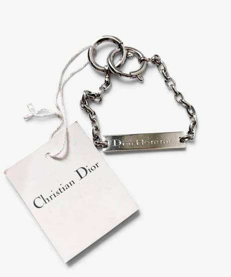 S/S 2004 DIOR HOMME “STRIP” LOGO PLATE CHAIN BRACELET