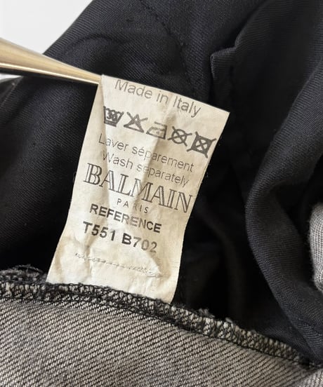 A/W 2011 BALMAIN HOMME REPAIRED BIKER DENIM［28］