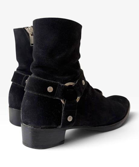 A/W 2013 SAINT LAURENT PARIS OG HARNESS RING BOOTS［41.5］