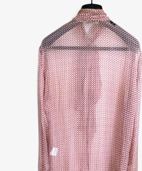 A/W 2005 DIOR HOMME “GLAM ROCK” PUSSY-BOW SHEER SHIRT［38］