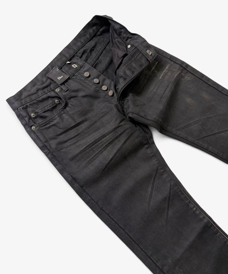 S/S 2007 DIOR HOMME “WLGT” GRAPHITE COATED DENIM［28］