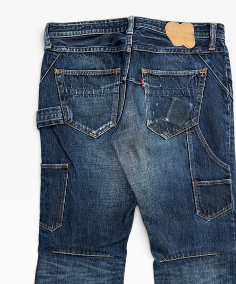 S/S 2008 NUMBER (N)INE “BIRDS” MUD WASH PAINTER DENIM［3］