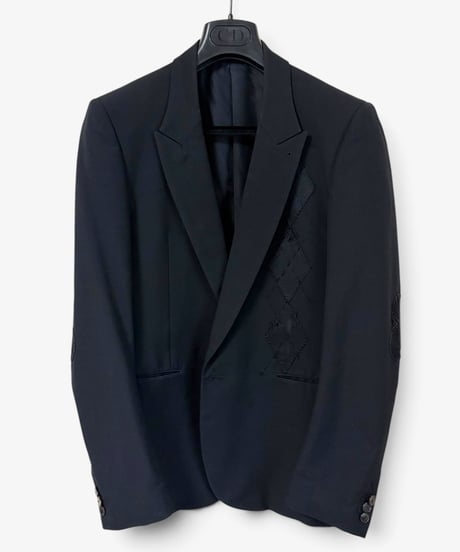 A/W 2006 NUMBER (N)INE “NOIR” ARGYLE EMBROIDERED BLAZER［2］