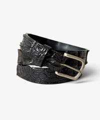 A/W 2010 BALMAIN HOMME CROCODILE LEATHER BELT［80］
