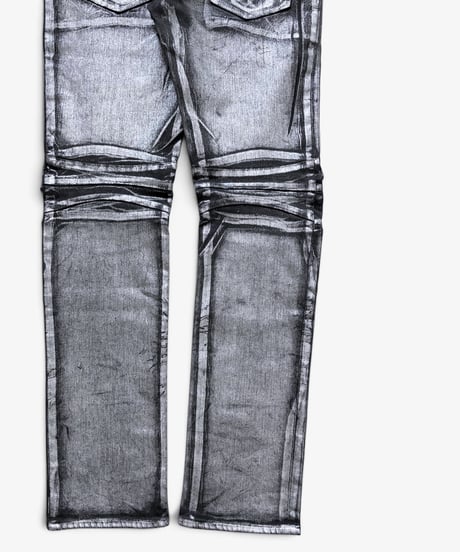 S/S 2011 BALMAIN HOMME SILVER COATED EAGLE COIN BIKER［31］