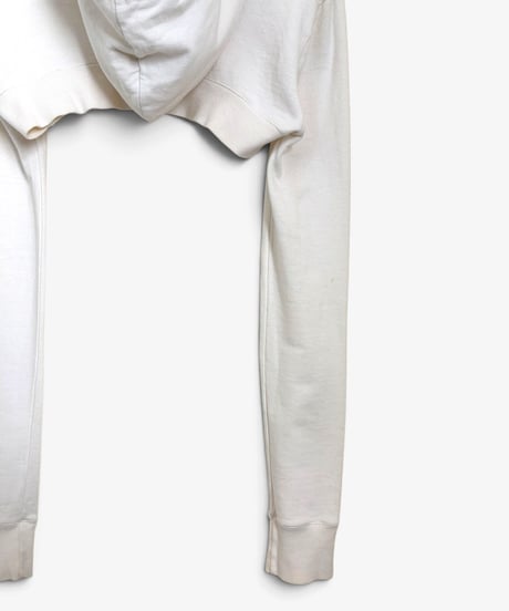 S/S 2007 DIOR HOMME “WLGT” IVORY ULTRA CROPPED HOODIE［XS］