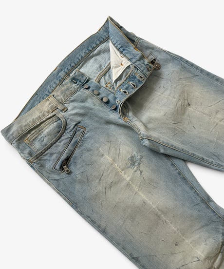 S/S 2011 BALMAIN HOMME EAGLE COIN DISTRESSED DENIM［32］