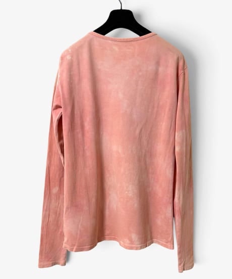 S/S 2012 BALMAIN HOMME PINK TIE-DYE LONG SLEEVE T-SHIRT［XS］
